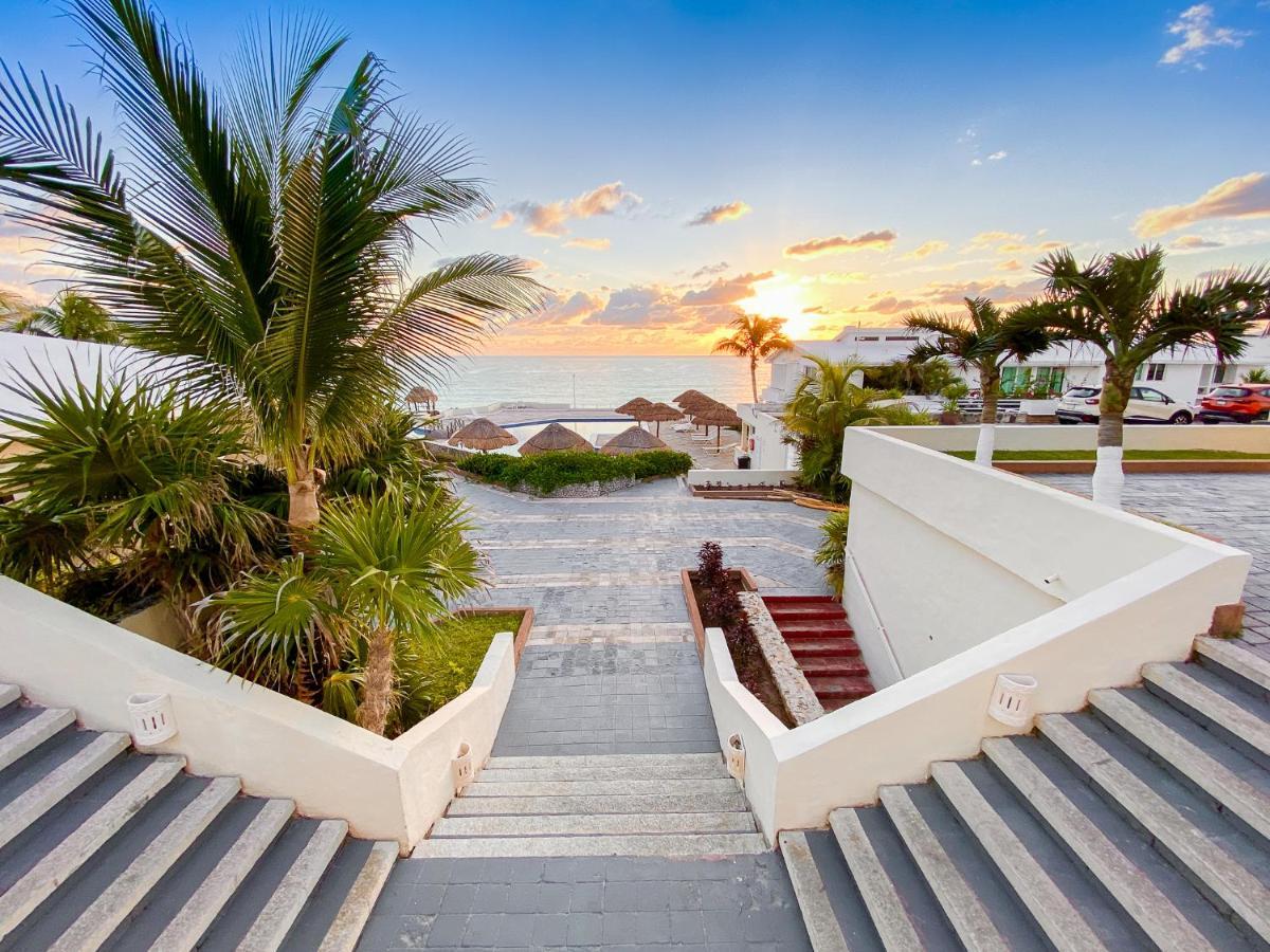 01 Ocean View Terrace cozy 1 bdrm apartment Beach Front Brisas Cancun Zona Hotelera Zewnętrze zdjęcie